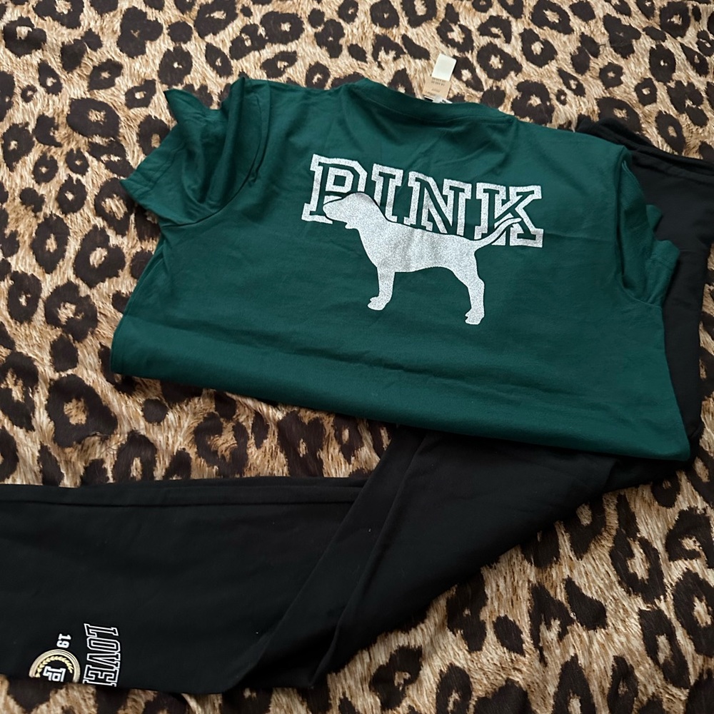 NWT PINK LEGGINGS AND SHIRT